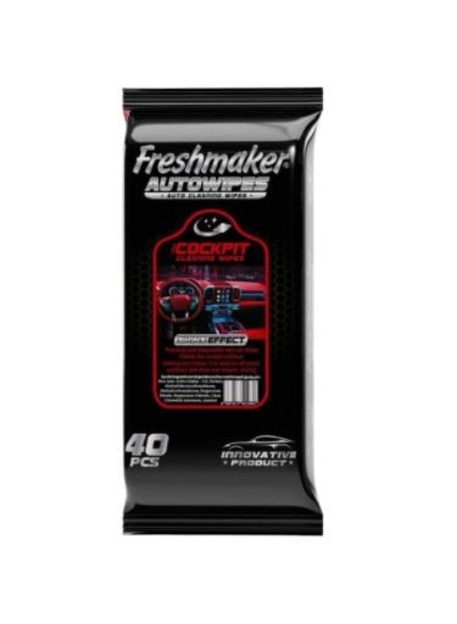 Car Dashboard Cleaning Wet Wipes - 40 Wipes